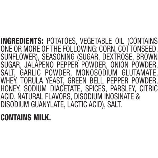 Herr's Honey Jalapeno Kettle Cooked Chips Ingredients
