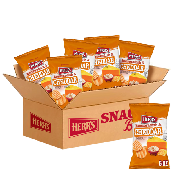 Case of 6 ounce horseradish and cheddar chips