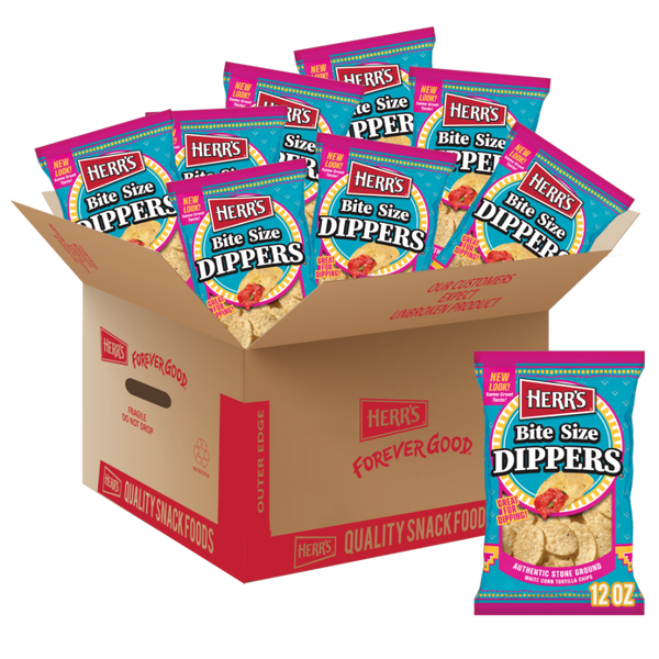 Case of 12 ounce bite size dipper tortilla chips