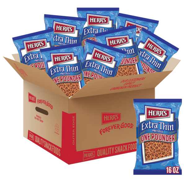 Case of 16 ounce Extra Thin Pretzels