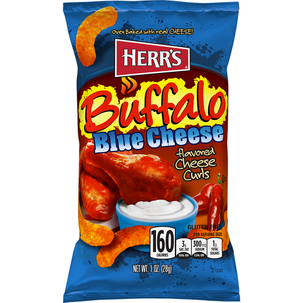Herr's Buffalo Blue Cheese Curls 1oz bag