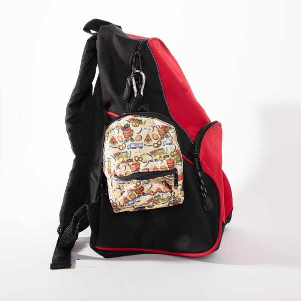 Herr's Chipper Mini Backpack Clipped To A Regular Size Backpack
