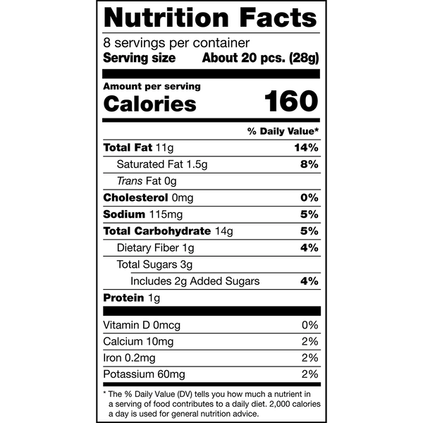 Herr's Crunchy Cheesy Chomz Honeybuzz! 8oz bag nutrition
