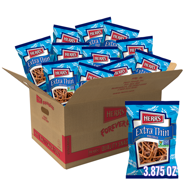 Herr's Extra Thin Pretzels 3.875oz case