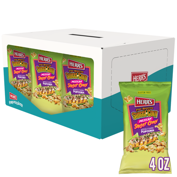 Herr's Mexican Street Corn Popcorn 4oz 12ct case