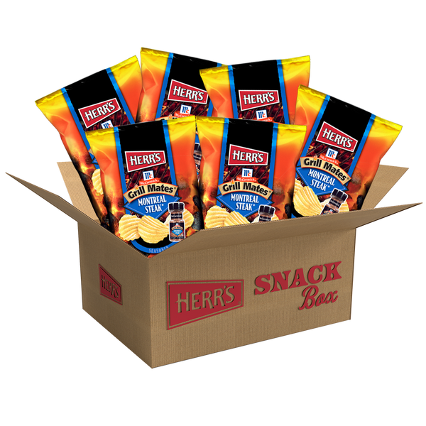 Herr's Grill Mates Montreal Steak Chips 6ct Box