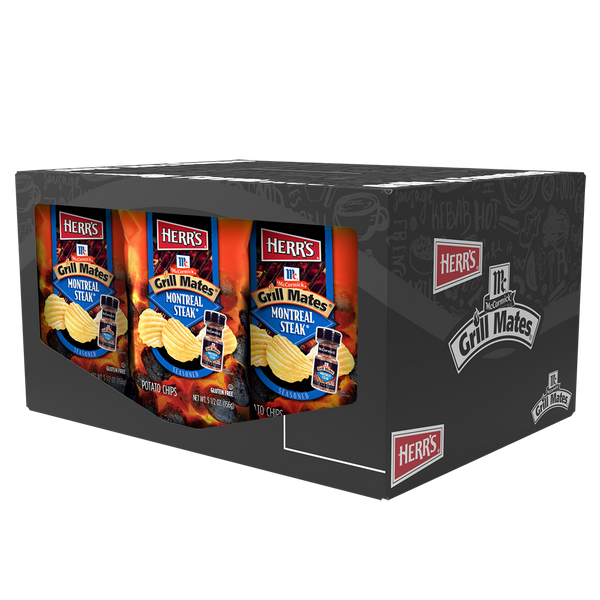 Herr's Grill Mates Montreal Steak Chips case