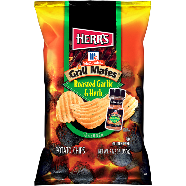 Herr's Grill Mates Roasted Garlic & Herb Chips