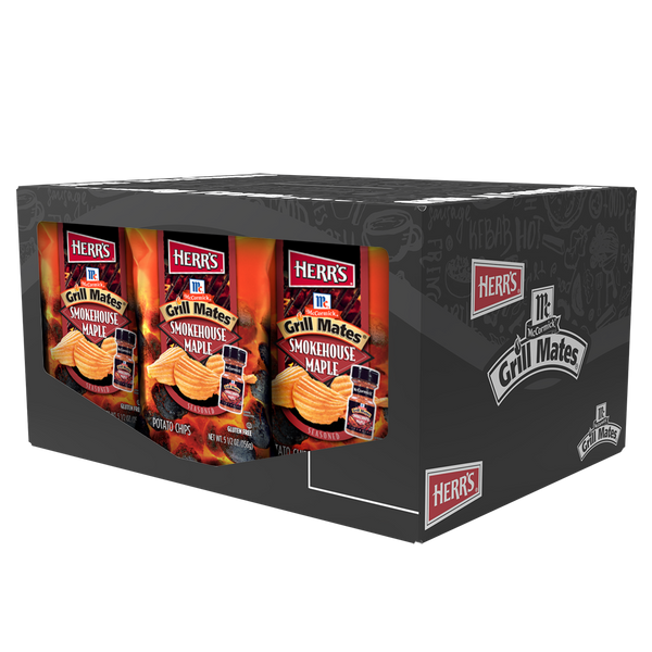 Herr's Grill Mate Smokehouse Maple Chips Case