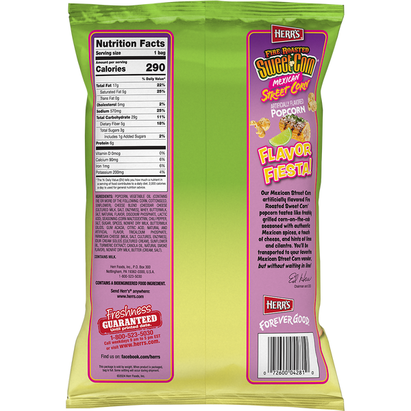 Herr's Mexican Street Corn Popcorn 2oz back