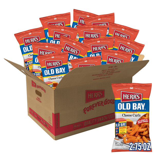 Herr's Old Bay Cheese Curls 2.75 Oz. Case