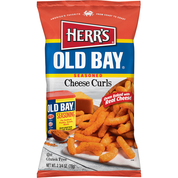 Herr's Old Bay Cheese Curls 2.75 Oz. bag