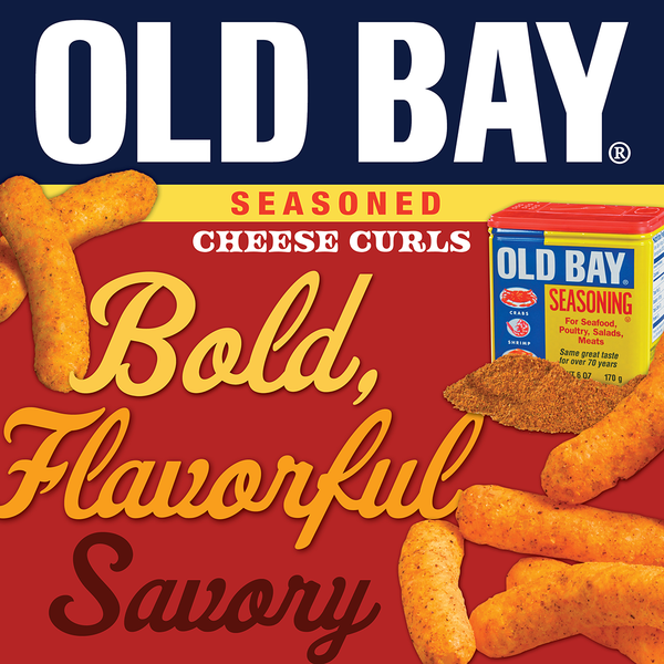 Herr's Old Bay Cheese Curls 2.75 Oz. flavor graphic