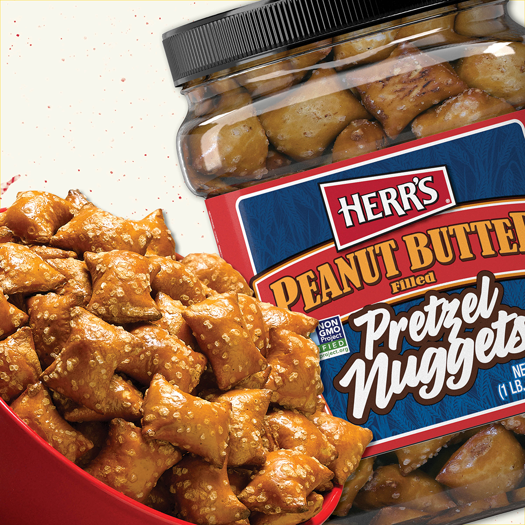Peanut Butter Filled Pretzel Nugget Tub – Herr's