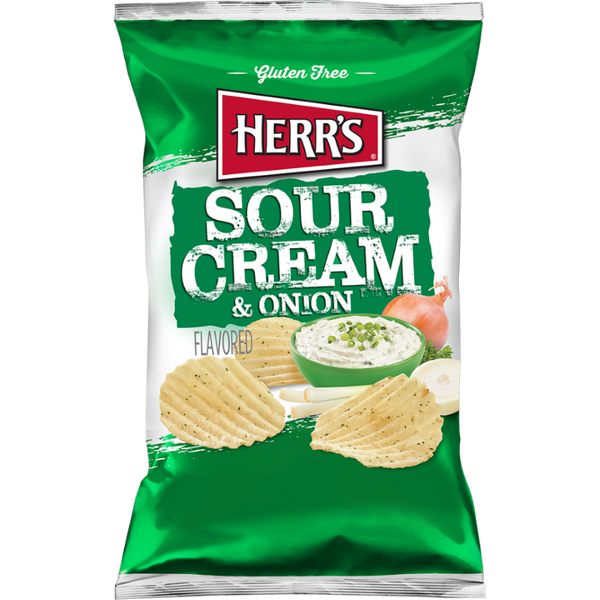 Herr's Sour Cream & Onion Ripple Potato Chips