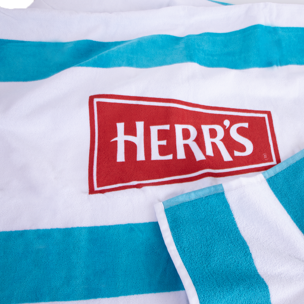 Herr's Beach Towel - Blue & White Striped