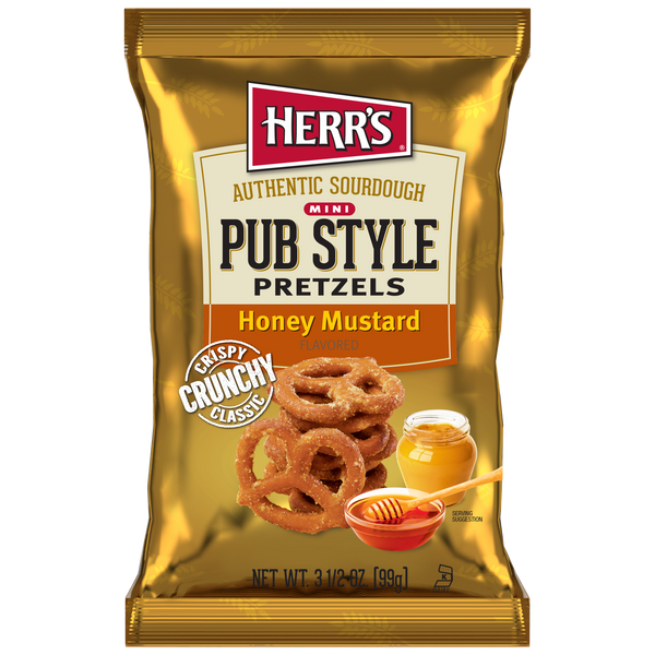 Herr's Honey Mustard Pub Pretzels 3.5 Oz.