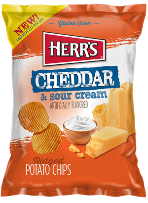 Cheddar & Sour Cream Ridged Potato Chips