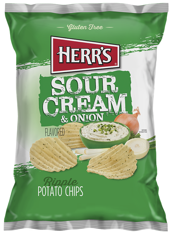 sour cream and onion ripple chips