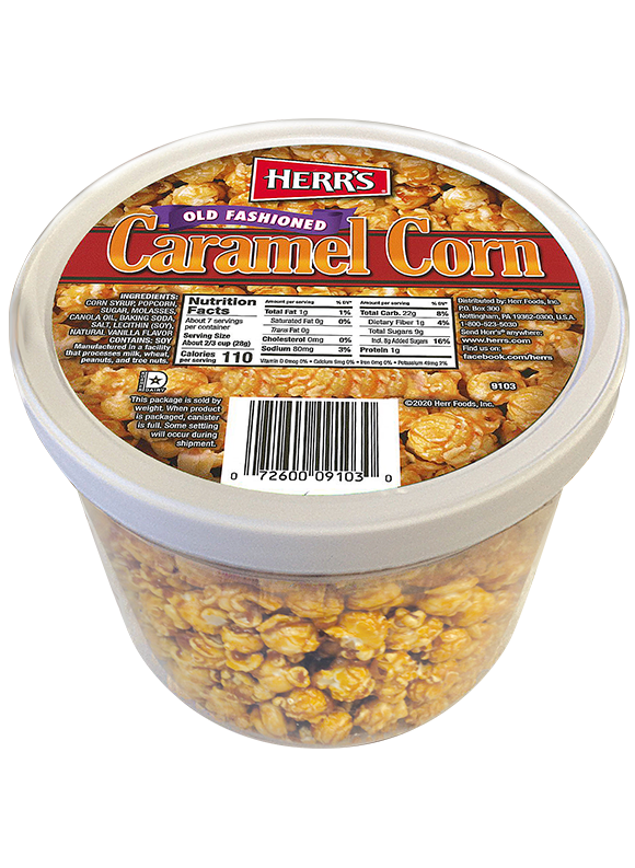 Caramel Popcorn Tub Herr's