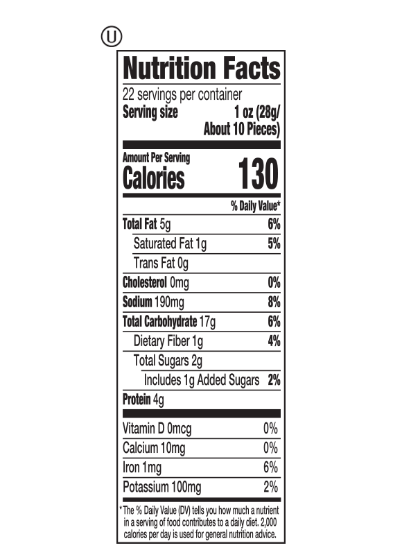 Nutrition Facts and Ingredients For Peanut Butter Filled Pretzel Nuggets