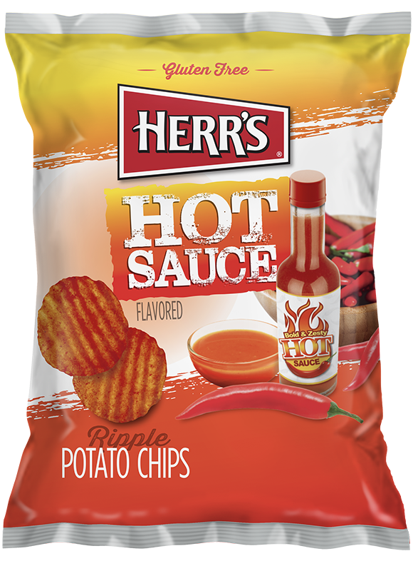 Hot Sauce Ripple Potato Chips Herr's