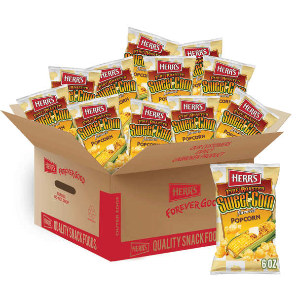 case of 6 ounce fire roasted sweet corn popcorn