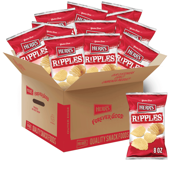 case of 8 ounce ripple chips