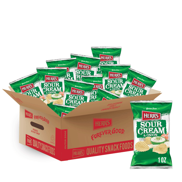 case of 1 ounce sour cream and onion chips