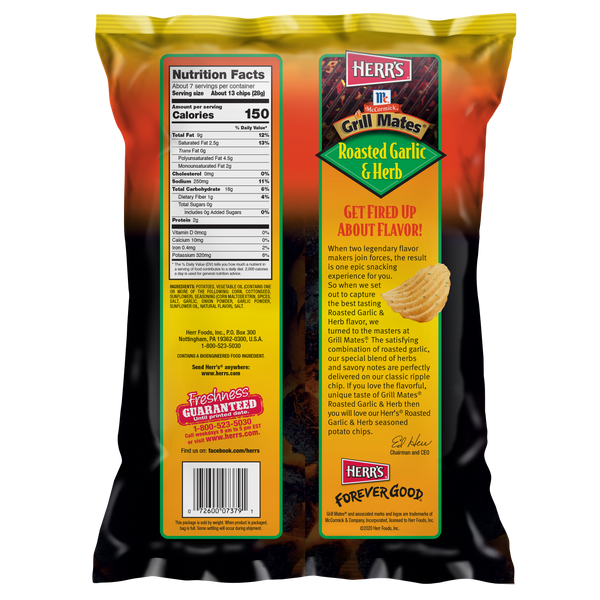 Grill Mates® Roasted Garlic & Herb Potato Chips
