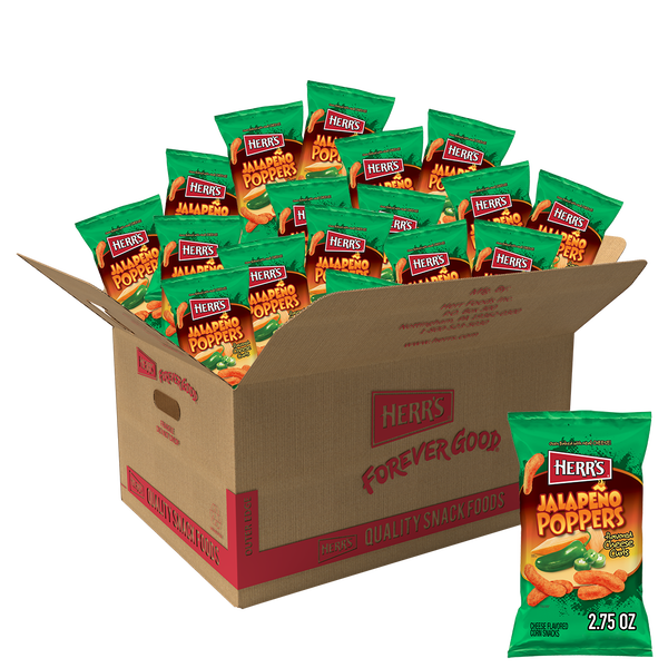 Jalapeno Poppers Flavored Cheese Curls 2.75oz bag 24ct case