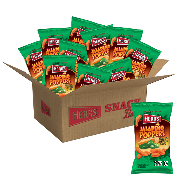 Jalapeno Poppers Flavored Cheese Curls 2.75oz bag 12ct case