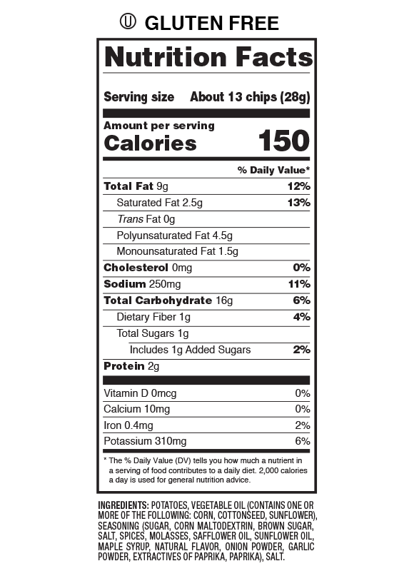 Nutrition Facts and Ingredients For Grill Mates smokehouse maple