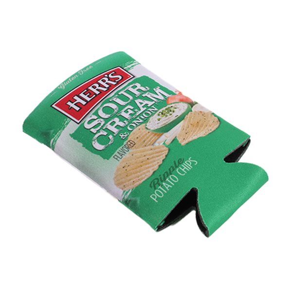 Herr's Koozie our Cream and Onion Chips Design