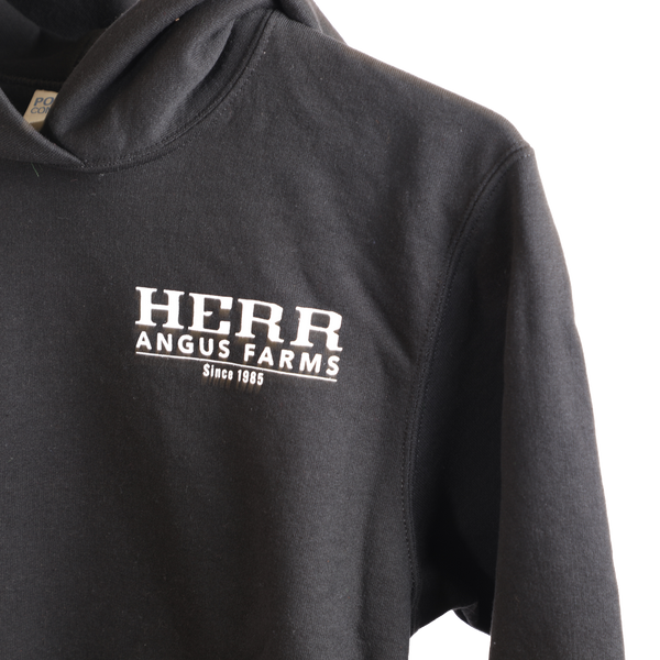 Herr Angus Farm Kids Black Hoodie