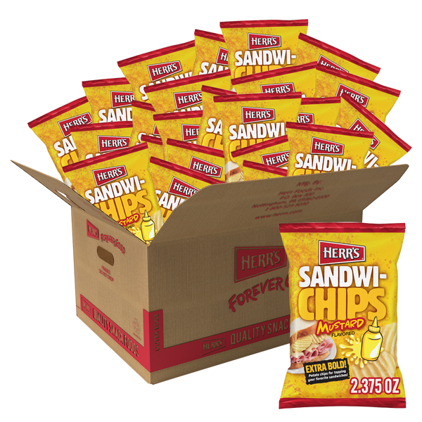 Herr's Mustard Flavored Sandwi-Chips 24 Count
