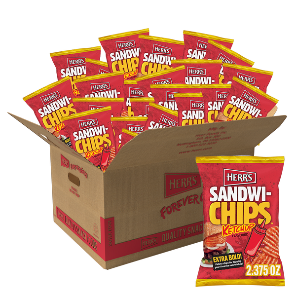Herr's Ketchup Flavored Sandwi-Chips 24 Count