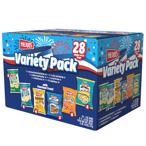Herr's 250th Anniversary Pre-Assorted 28ct Variety Snack Pack