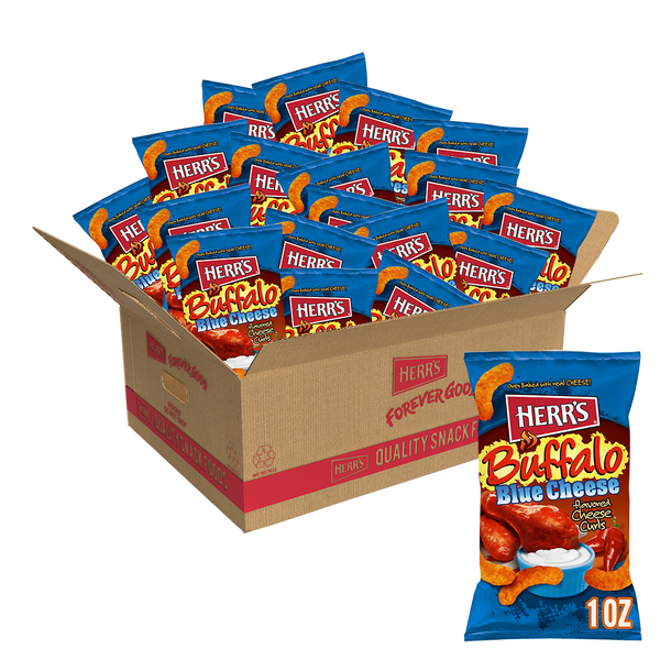 Herr's Buffalo Blue Cheese Curls 1oz bag 42ct case