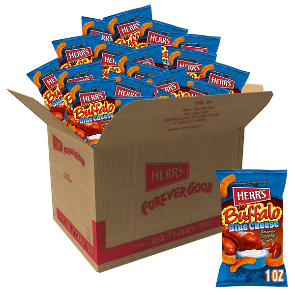 Herr's Buffalo Blue Cheese Curls 1oz bag 84 ct case