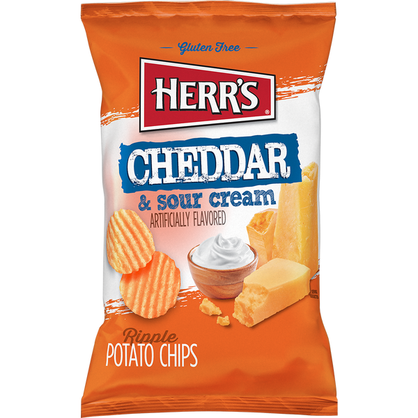 Herr's Cheddar & Sour Cream Ripple Potato Chips
