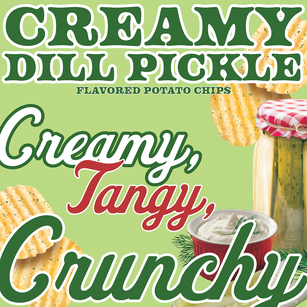 Herr's Creamy Dill Pickle Ripple Potato Chips flavor