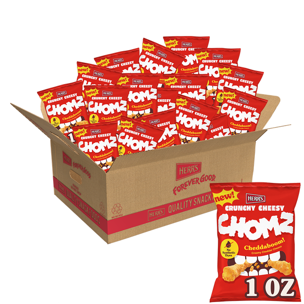 Herr's Crunchy Cheesy Chomz 1oz 42ct case