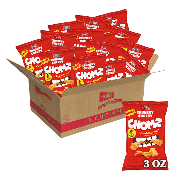 Herr's Crunchy Cheesy Chomz 3oz 24ct case