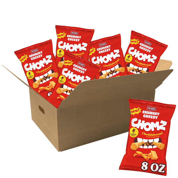 Herr's Crunchy Cheesy Chomz 8oz 6ct case