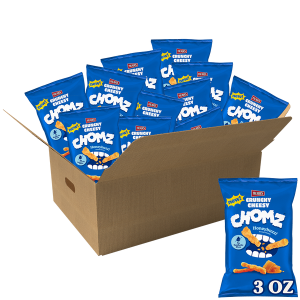 Herr's Crunchy Cheesy Chomz Honeybuzz 3oz 12ct case