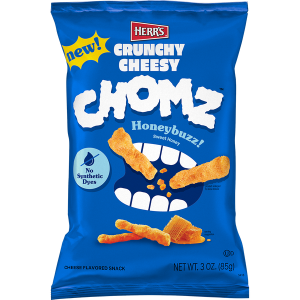 Herr's Crunchy Cheesy Chomz Honeybuzz! 3oz bag
