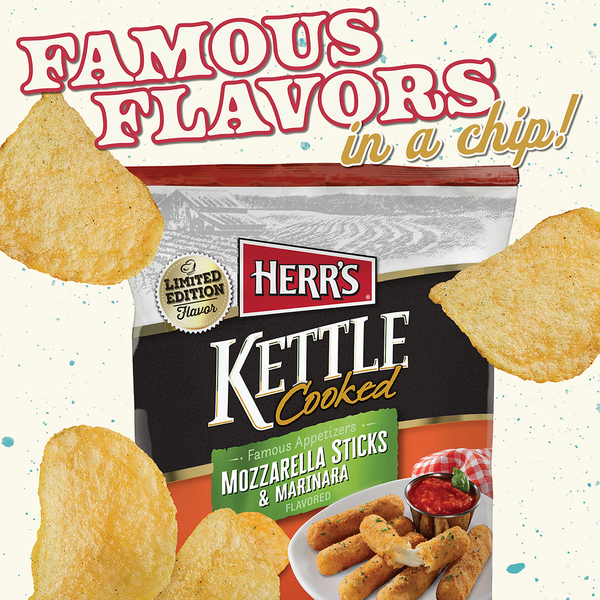 Famous Appetizers Mozzarella Sticks & Marinara Kettle Cooked Chips *LIMITED TIME FLAVOR* flavor