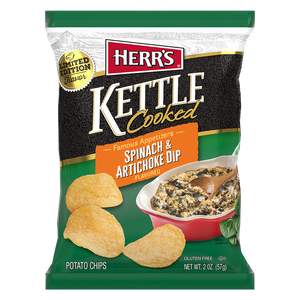 Famous Appetizers Spinach & Artichoke Dip Flavored Kettle Cooked Chips *LIMITED TIME FLAVOR*