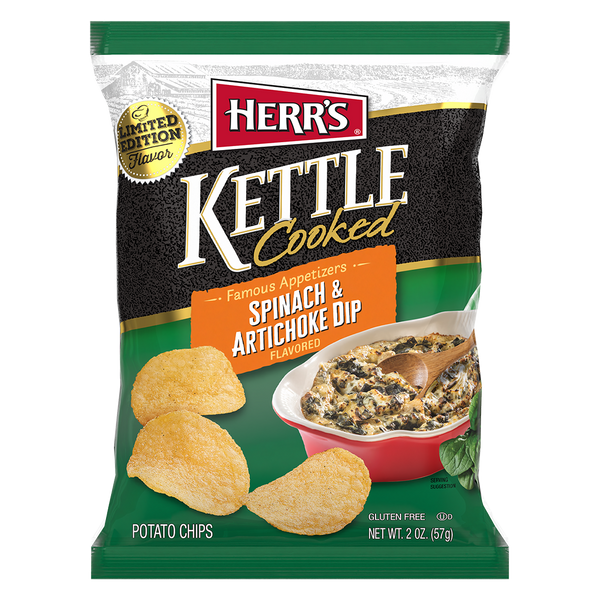 Famous Appetizers Spinach & Artichoke Dip Flavored Kettle Cooked Chips *LIMITED TIME FLAVOR* 2oz